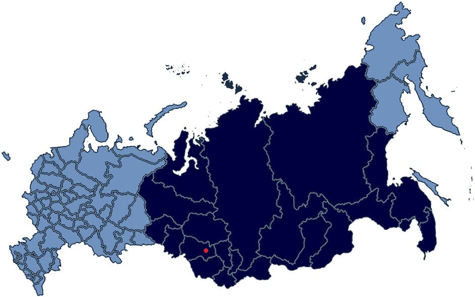 Карта регионов Сибрезервуар